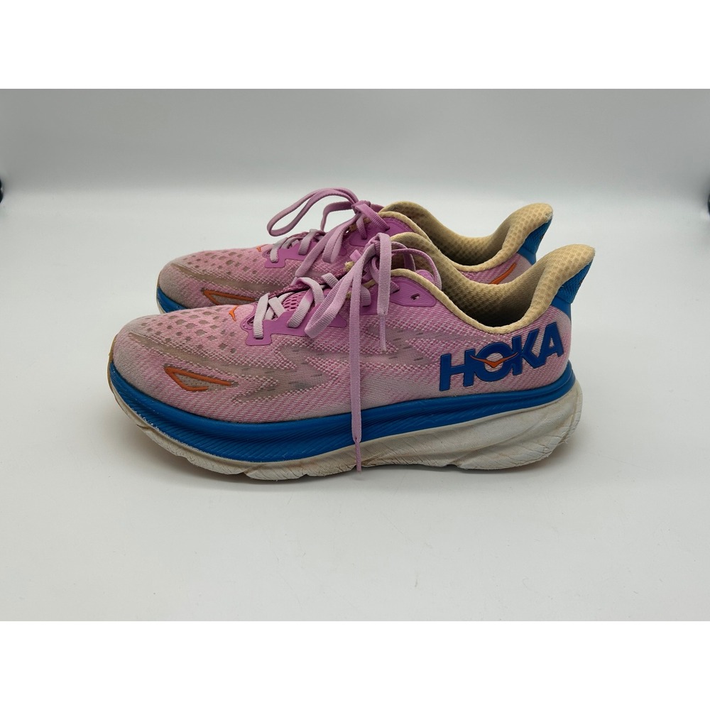 Hoka One One Clifton 9 Running Shoes Women Size 8.5 B Pink Sneakers Athleisure